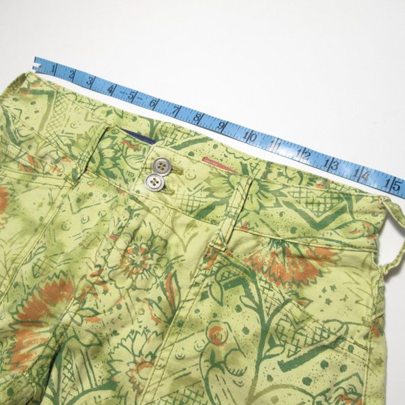 NWOT 💛 Anthropologie Pilcro The Wanderer Low-Rise Pants Printed Green 26 - Picture 6 of 8